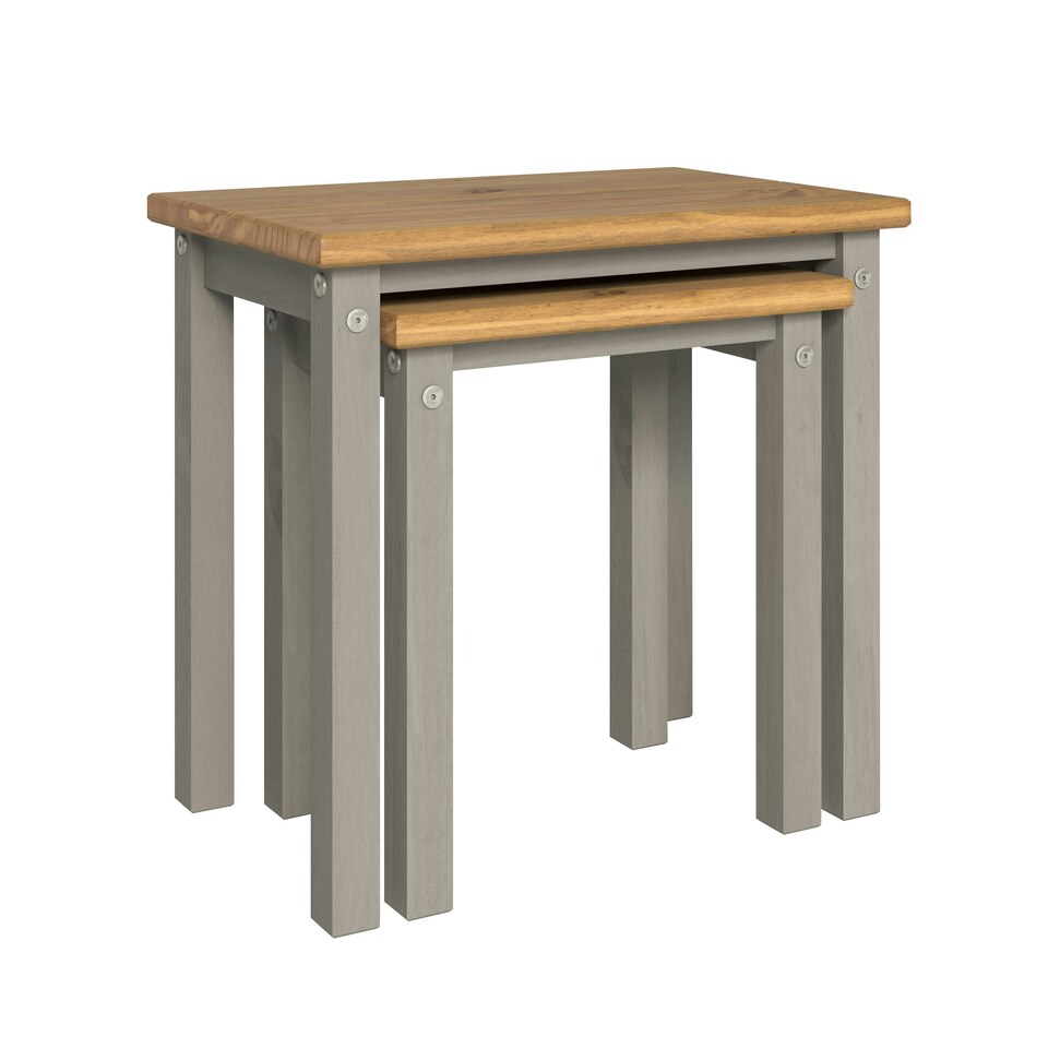 image 1 of Core Products Linea, Linea Nest Of 2 Tables H51.1cm x W53cm x D35cm Grey