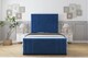 image 1 of Sloomy Kingsley Navy Plush Bed Frame With 50" Upholstered Headboard 3' Single