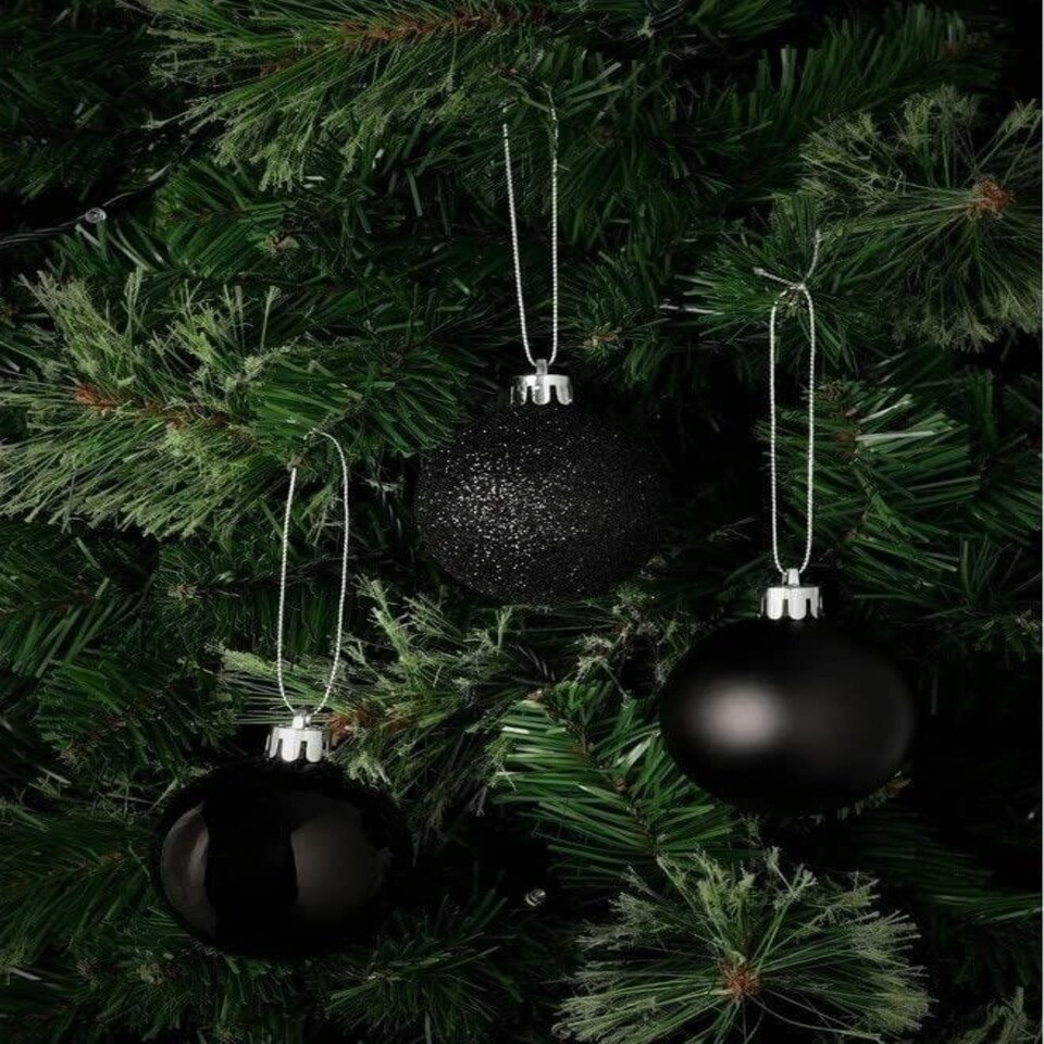 image 1 of 18 Black Baubles - 6cm