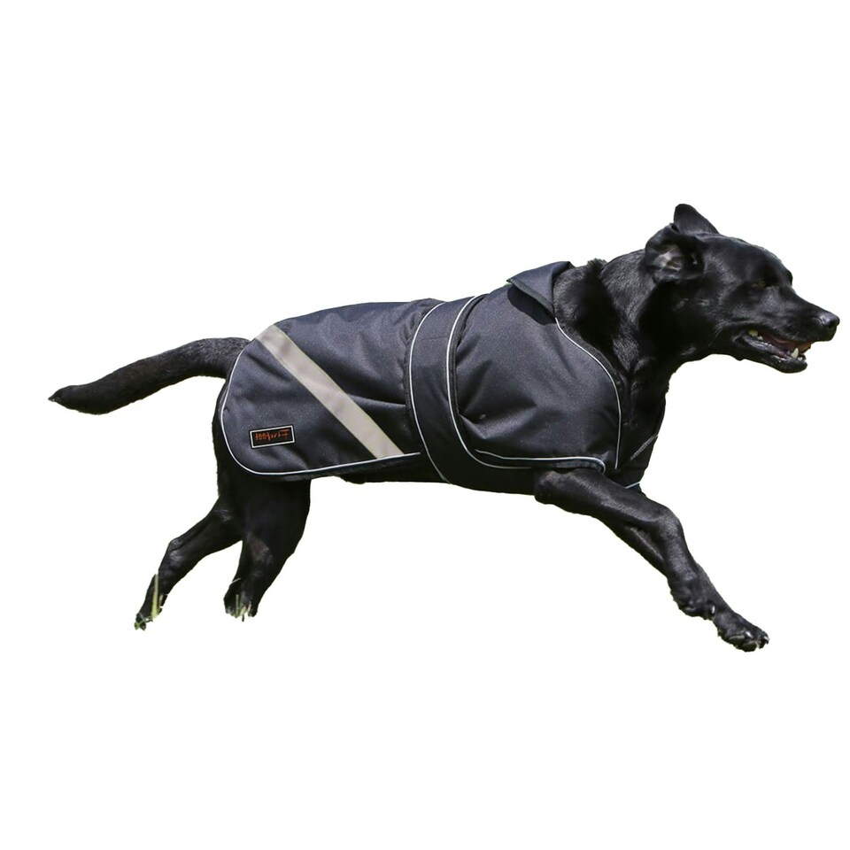 image 1 of Firefoot 2 in 1 Waterproof Reflective Dog Coat - Black - 51cm