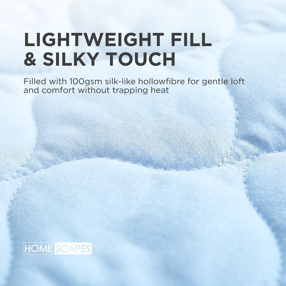 image 1 of Homescapes Luxury Cooling Blanket, Summer Coverless Duvet, Single