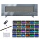 image 3 of Living and Home 50 Inch Electric Fireplace- Recessed/Wall-mounted with Remote and Touch Screen,1800W, Grey