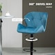image 6 of HOMCOM Set Of 2 Luxurious Velvet-Touch Bar Stools Metal Frame Footrest Blue