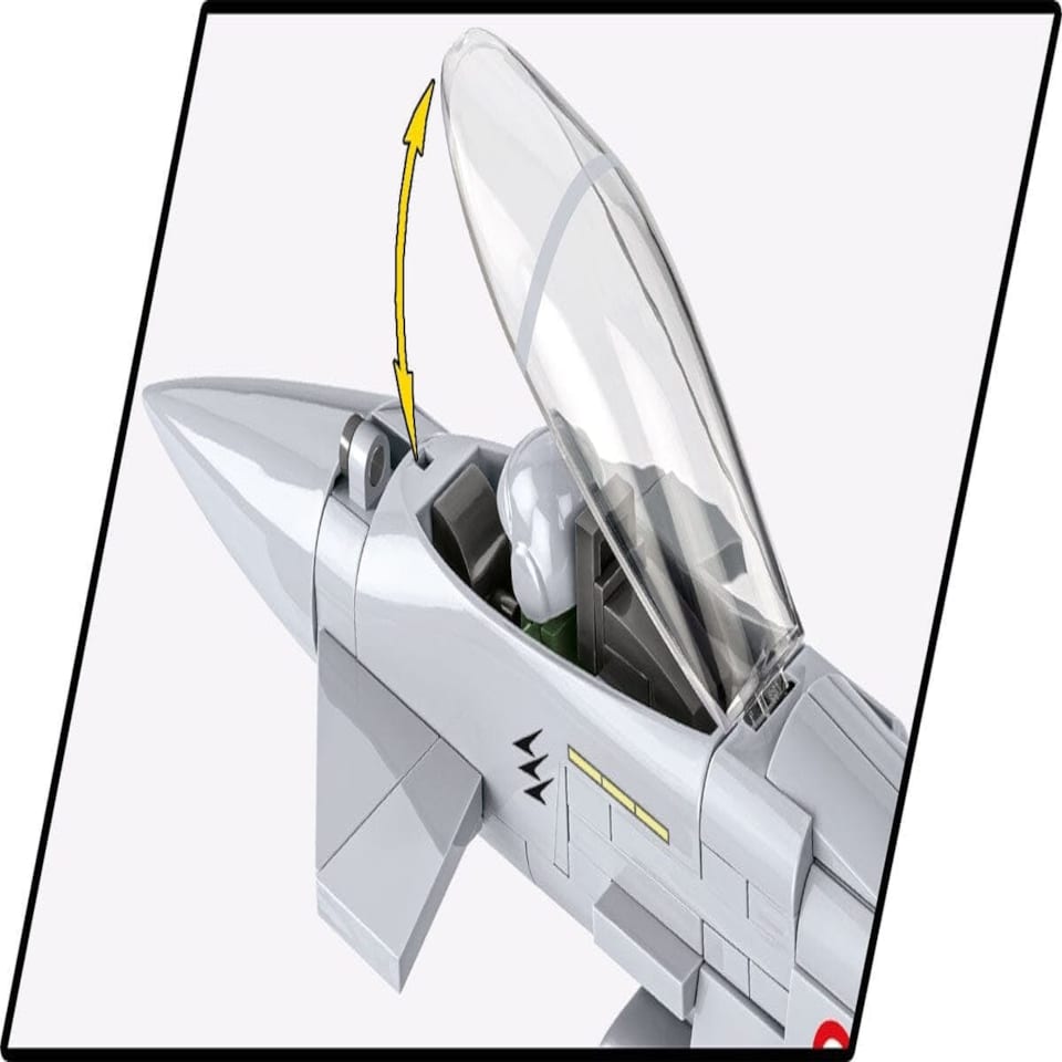 image 1 of Eurofighter Typhoon (Italy) brick plane model - COBI 5849 - 642 bricks