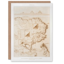 Prisse d'Avennes Art Card Giza Pyramids French Topographic Map