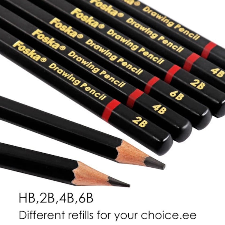 image 1 of Pack of 12 2B Wooden Drawing Pencils