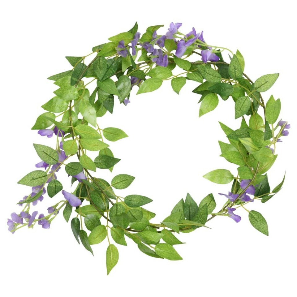 Artificial Flower Garlands 6 pcs Purple 200 cm Tesco Groceries