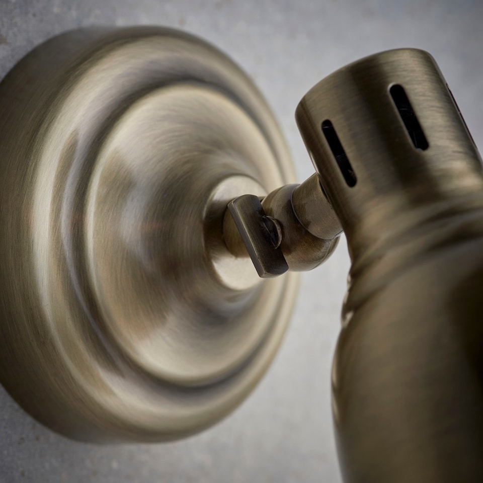 image 1 of Westbury LED 1 Light Spotlight Antique Brass Plate, GU10