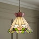 image 1 of ValueLights Evelyn Tiffany Rose Glass Ceiling Pendant Lamp Shade Multi