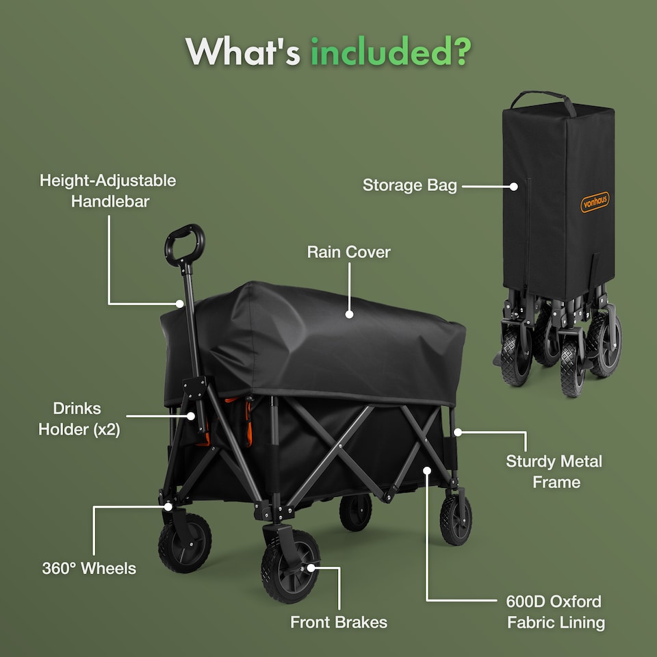 image 1 of VonHaus 120L Festival Cart on Wheels