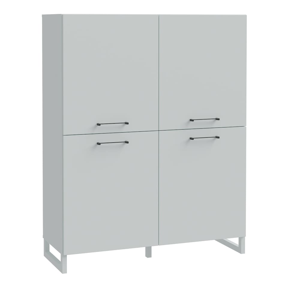 image 1 of Sali 4 Door Highboard in Light Grey