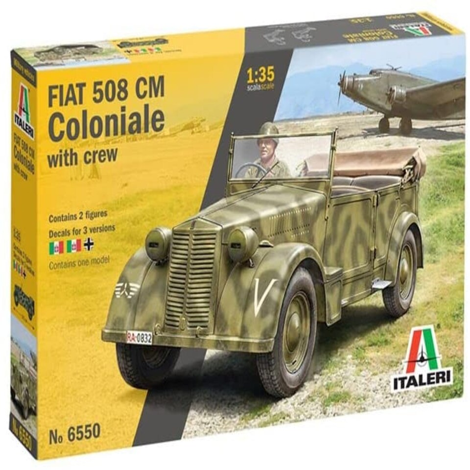 image 1 of Italeri Fiat 508 Cm Coloniale With Crew