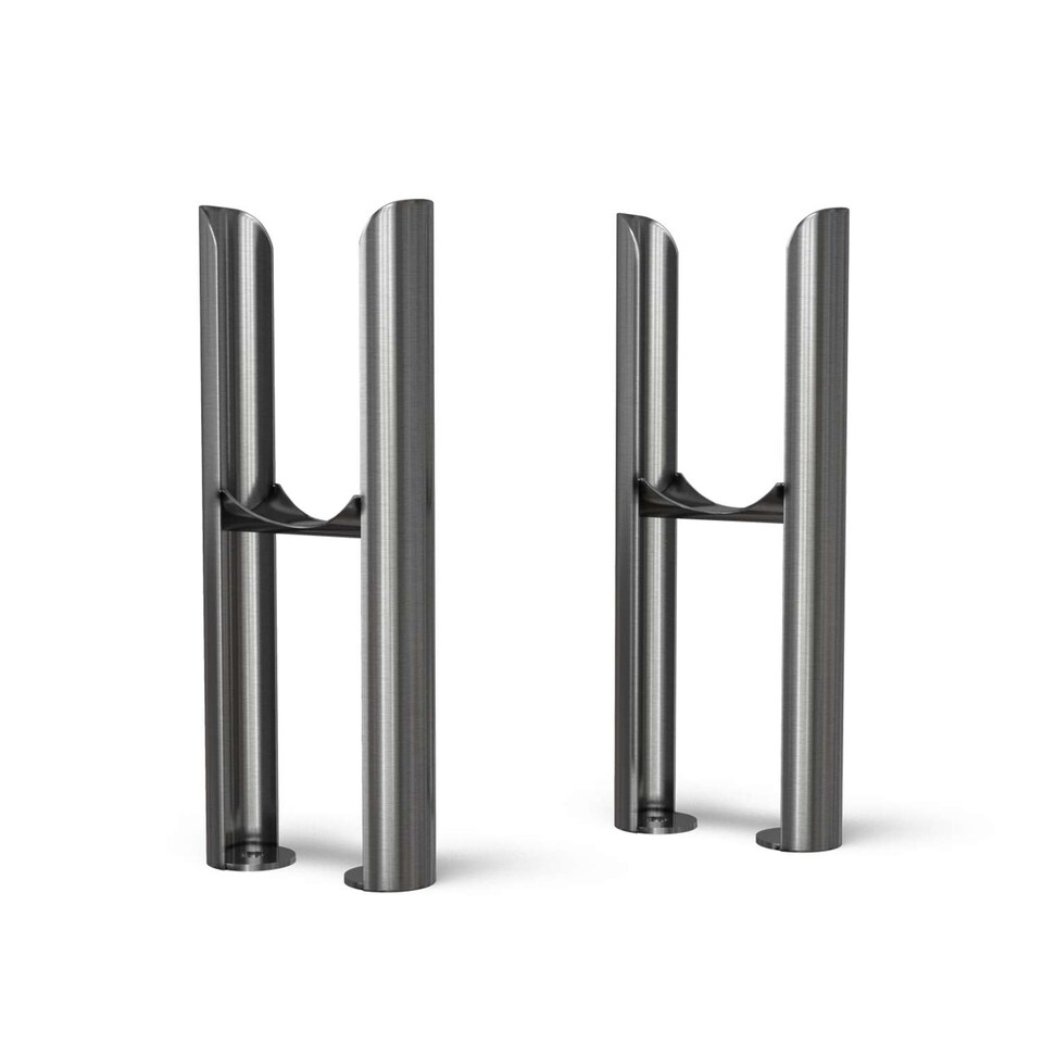 image 1 of Alpha - Column Radiator Feet - 2 Column Raw Metal