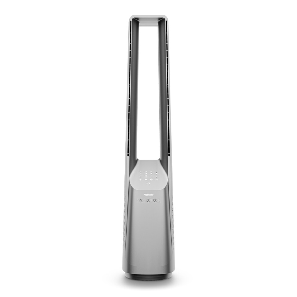 image 1 of Pro Breeze Bladeless Tower Fan - Silver