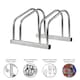 image 4 of Steel Bicycle Parking Rack Floor Stand Bike Storage Holder | Silver