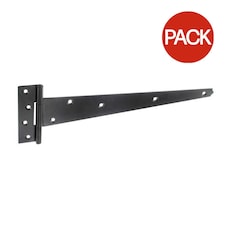 Securit Heavy Plain Tee Hinge (Pack Of 2) - Black - 28mm x 150mm x 420mm