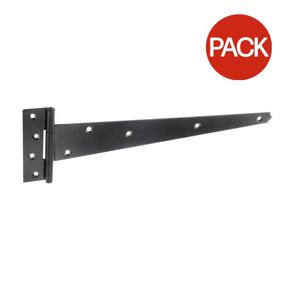Securit Heavy Plain Tee Hinge (Pack Of 2) - Black - 28mm x 150mm x 420mm