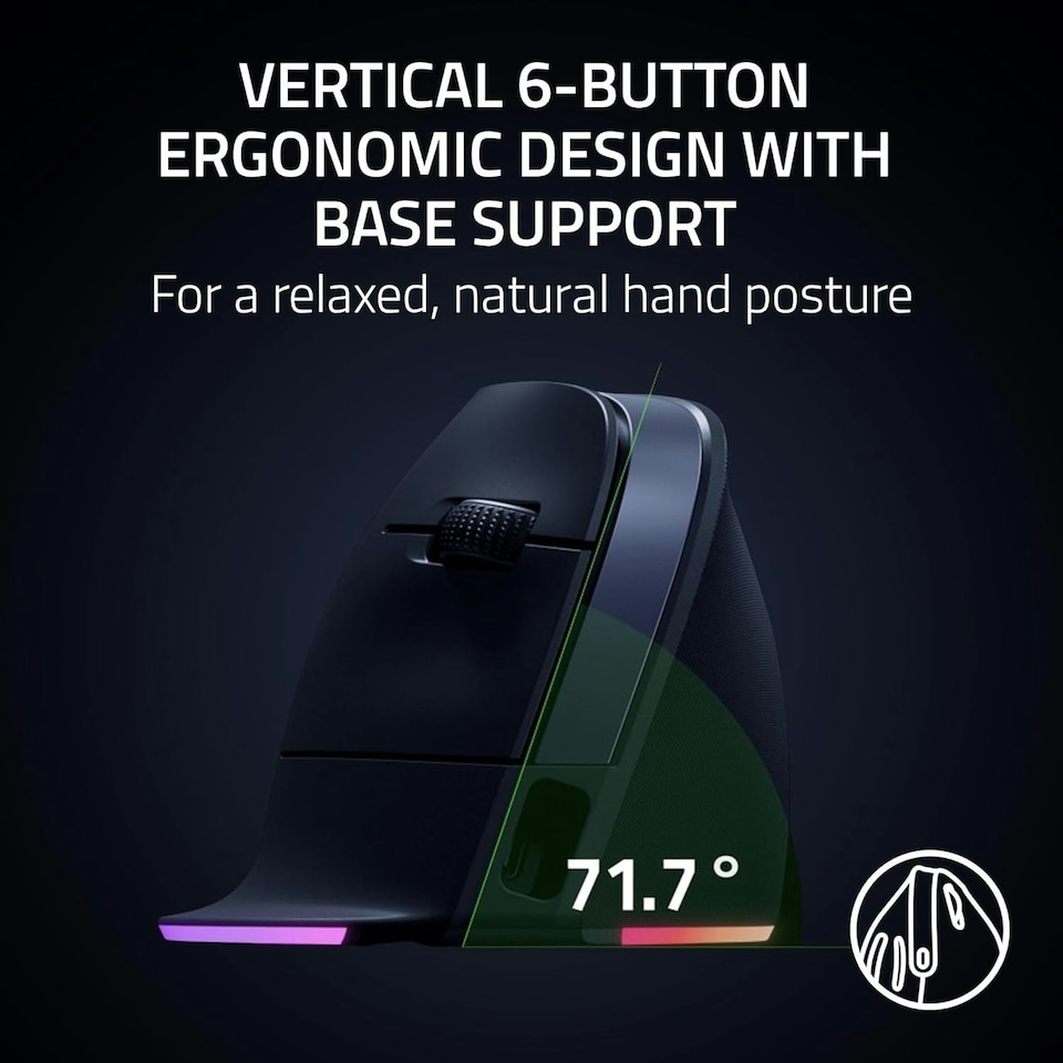 image 1 of Razer Pro Click V2 Vertical Ed. Wireless Gaming Mouse