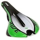 image 5 of AWE Adult Unisex MTB/Race Bike Green/Black/White Gel Saddle With Chromo Rails