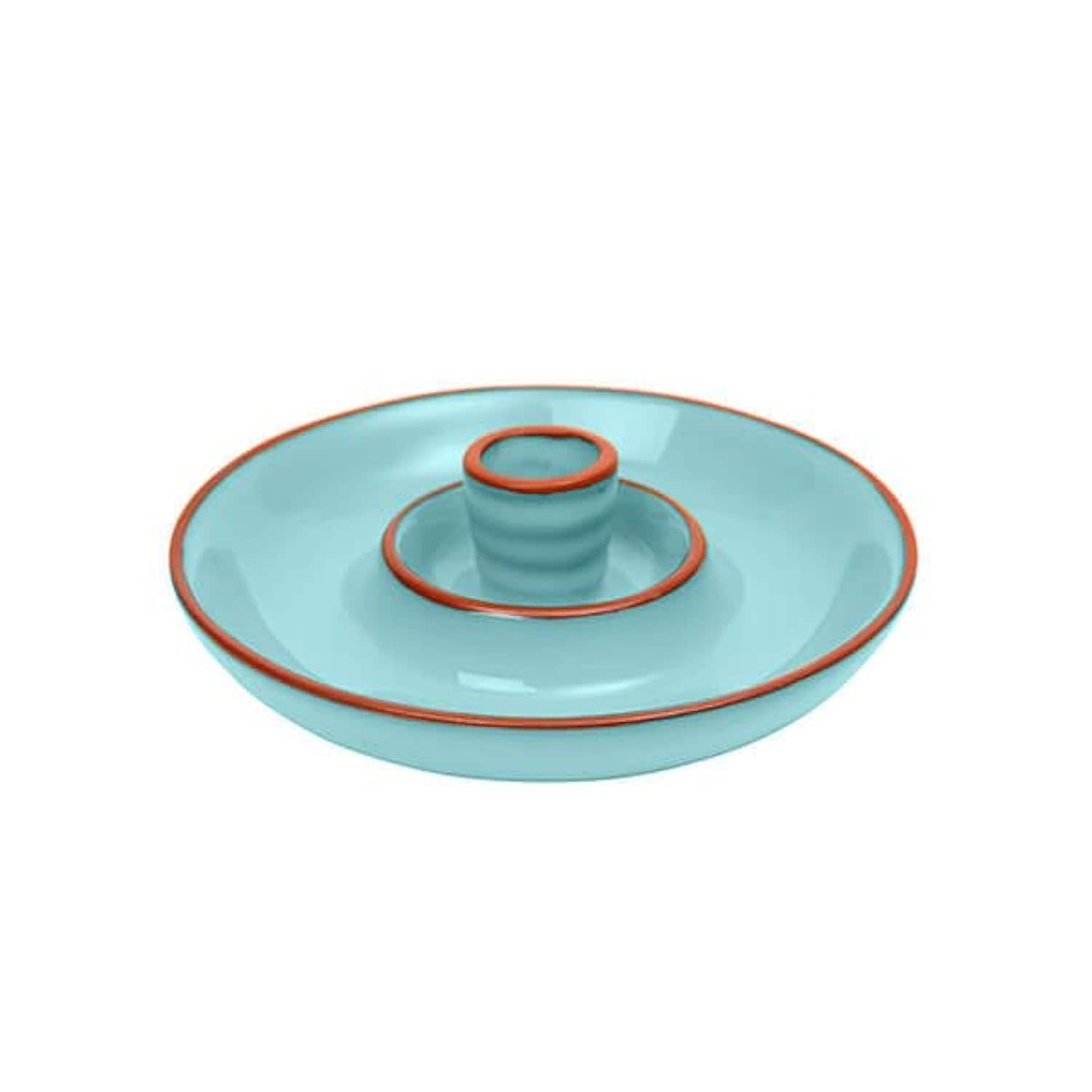 dexam Sintra Glazed Terracotta Olive Dish - Duck Egg