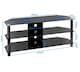 image 4 of Essentials TV-Stand with 3 Shelves Black/Glass ESS1200/3-BLK | Black | Black | One Size | 249