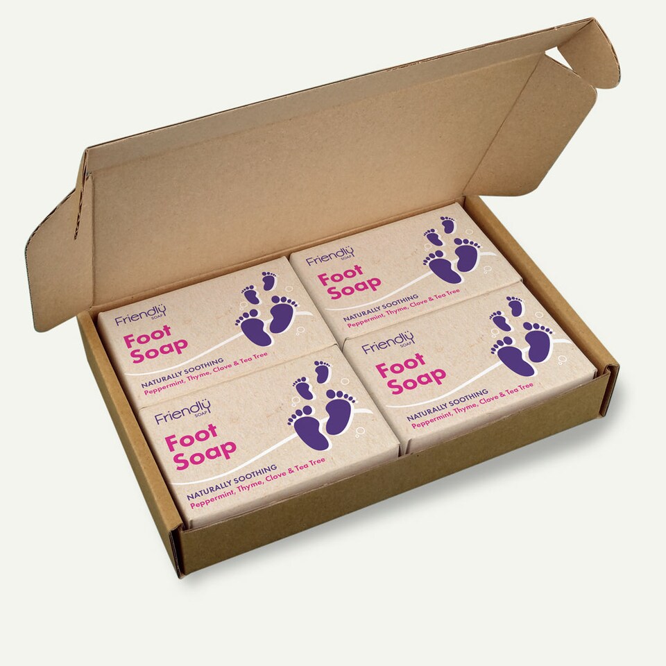 image 1 of 4 x Natural Foot Soap Bar - 4 Pack | Pink | 1
