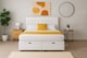 image 1 of Ottoman White Plush 2ft6 Small Single Under Bed Storage Bed Set