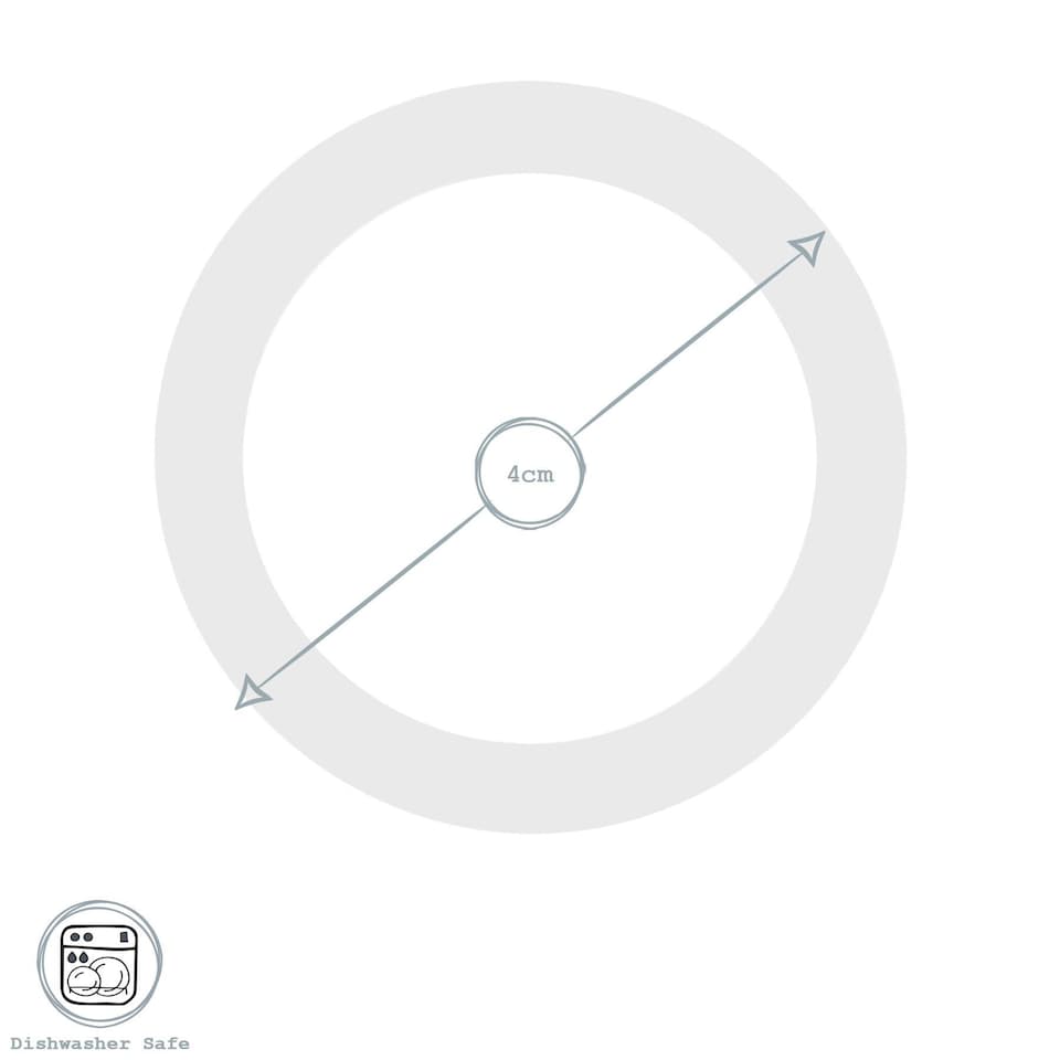 image 1 of Argon Tableware Glass Storage Jar Seals - Small - White - Pack of 6