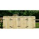 image 3 of Chatburn 2 Wheelie Bin/4 Recycle Box Store - L80.4 x W261.5 x H120 cm - Fits 2x 180L or 2x 240L Wheelie Bins & 4x Recycle Boxes Brown