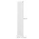 image 5 of Oval Column Radiator & Valves 1600mm x 240mm White