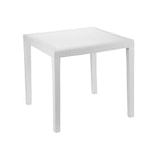 Square Garden Plastic Patio Dining Table | White | 1
