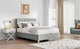 image 2 of 4ft6 Double Ottoman, Grey Velvet Fabric Upholstered,Lift Up,Storage, Pleated Bed Frame