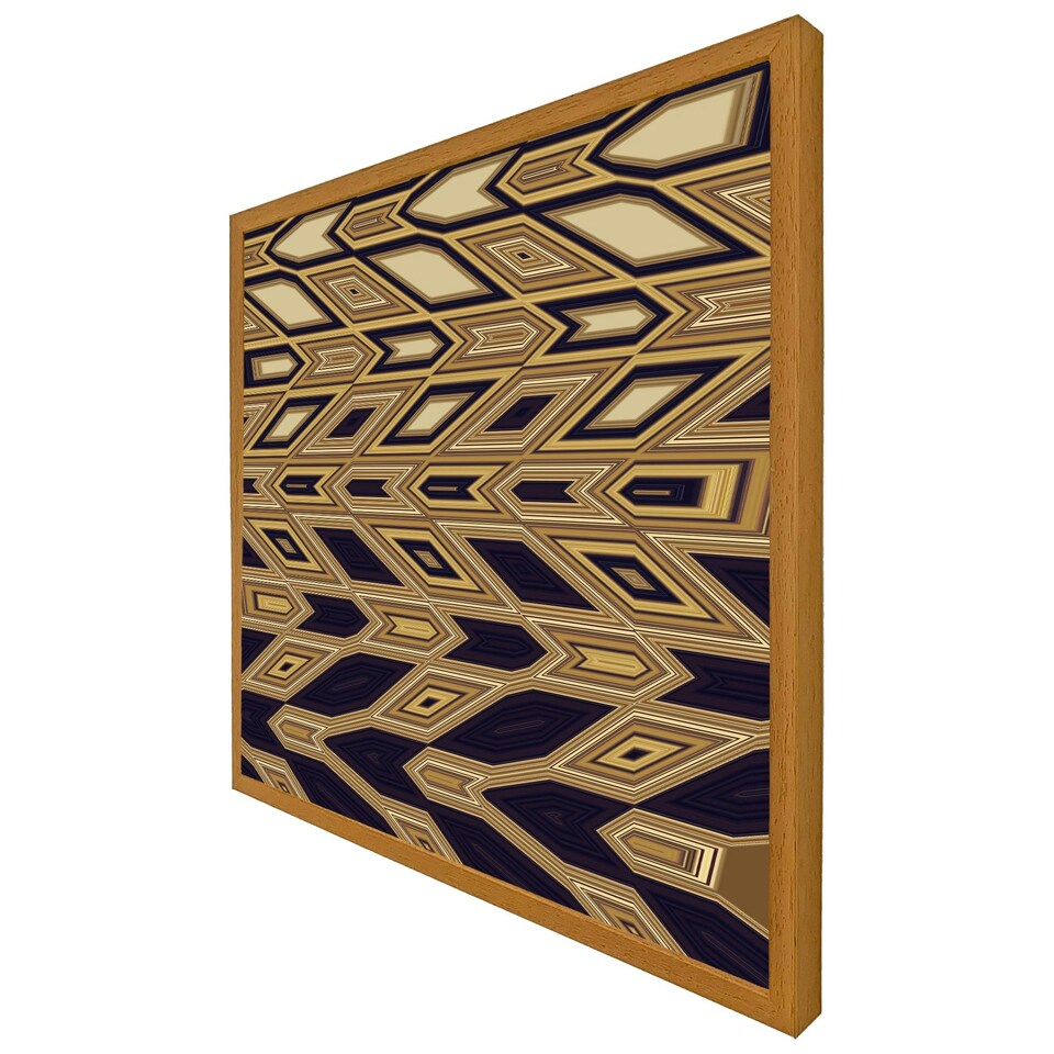 image 1 of Geometric tiles (Picutre Frame) Brown | XS