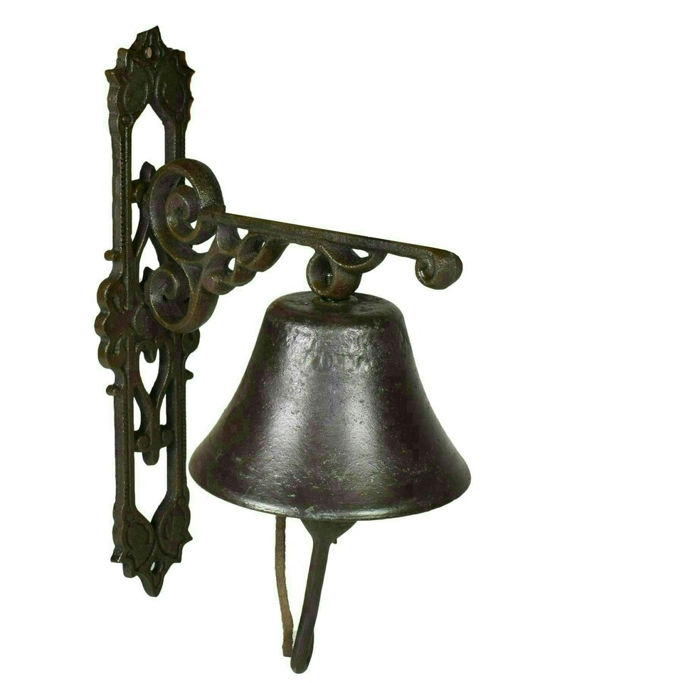 image 1 of Springer Spaniel Dog Bell Cast Iron Sign Plaque Door Wall Fence Gate Post House