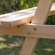 image 9 of Outsunny 6 Seater Wooden Picnic Table Bench for Outdoor Garden or Patio with Parasol Cutout 150 cm Natural Wood Finish