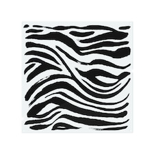 Zebra Stripes Print Splash Back | White