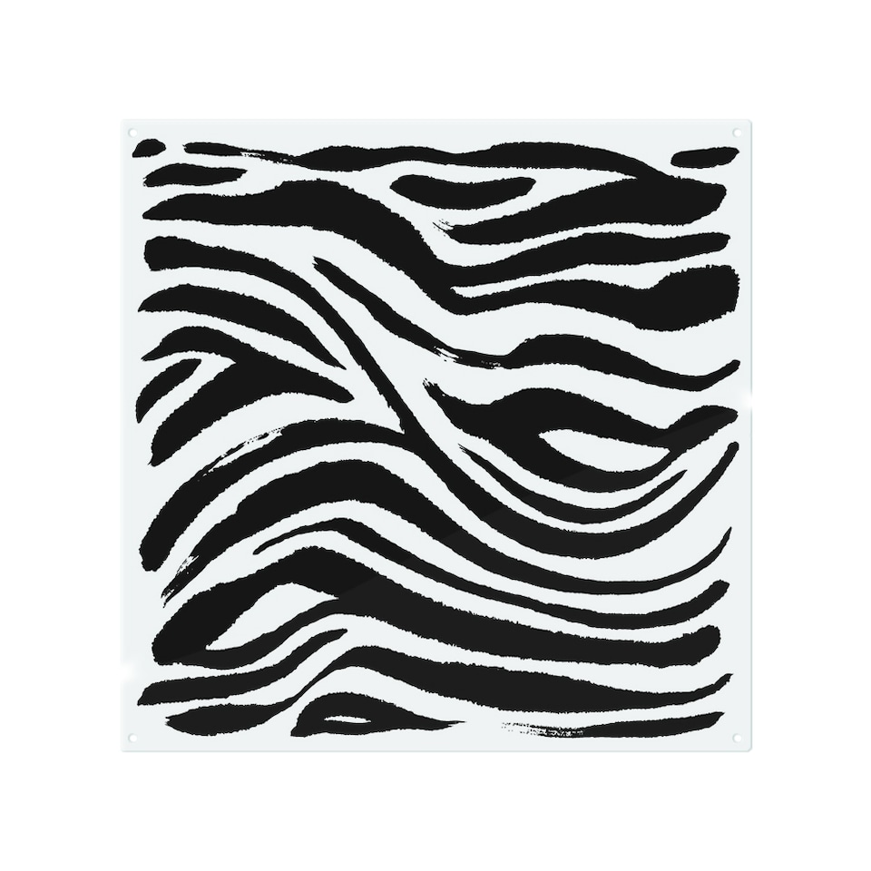 image 1 of Zebra Stripes Print Splash Back | White