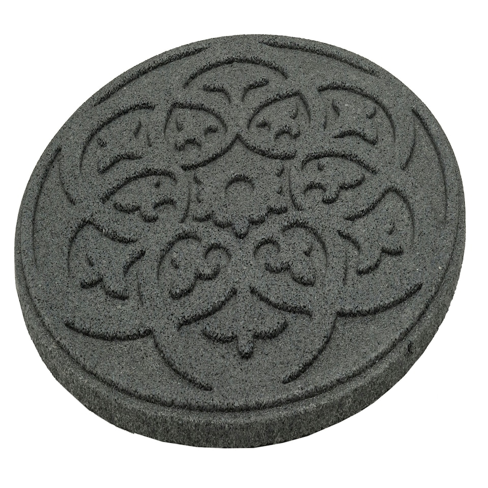 image 1 of Eco-Friendly Garden Stepping Stones - Scroll - Grey (Pack of 4)