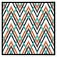 image 2 of Coloured geometric zig zag (Picture Frame) White | XS