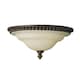 image 1 of Drawing Room 2 Light Flush Ceiling Light Walnut, E27