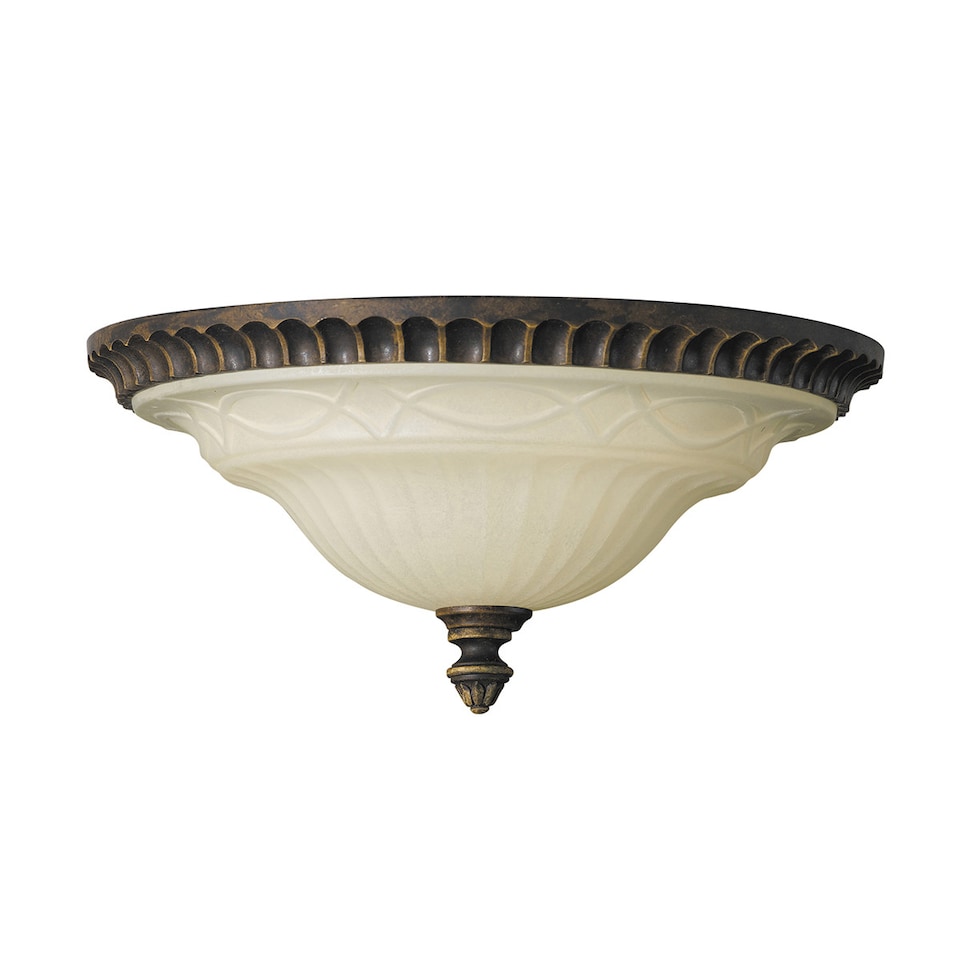 image 1 of Drawing Room 2 Light Flush Ceiling Light Walnut, E27