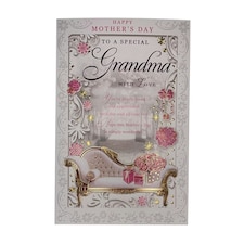 Happy Mother's Day To A Special Grandma Foil Printed Sofa Design Card