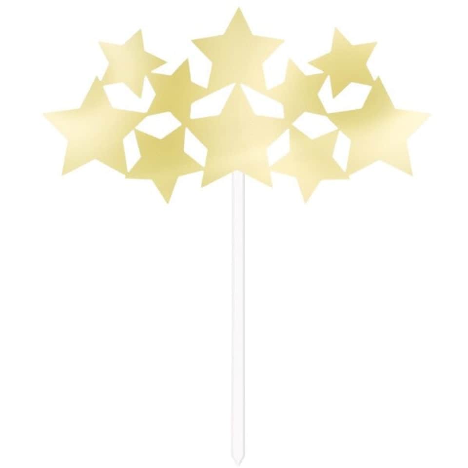 image 1 of Gold Foil Stars Cake Topper