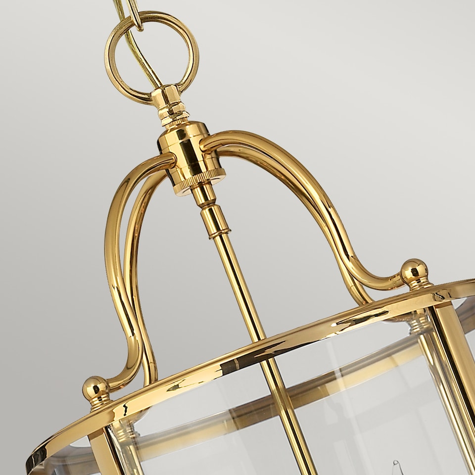 image 1 of Gentry 4 Light Medium Ceiling Lantern Pendant Polished Brass, E14