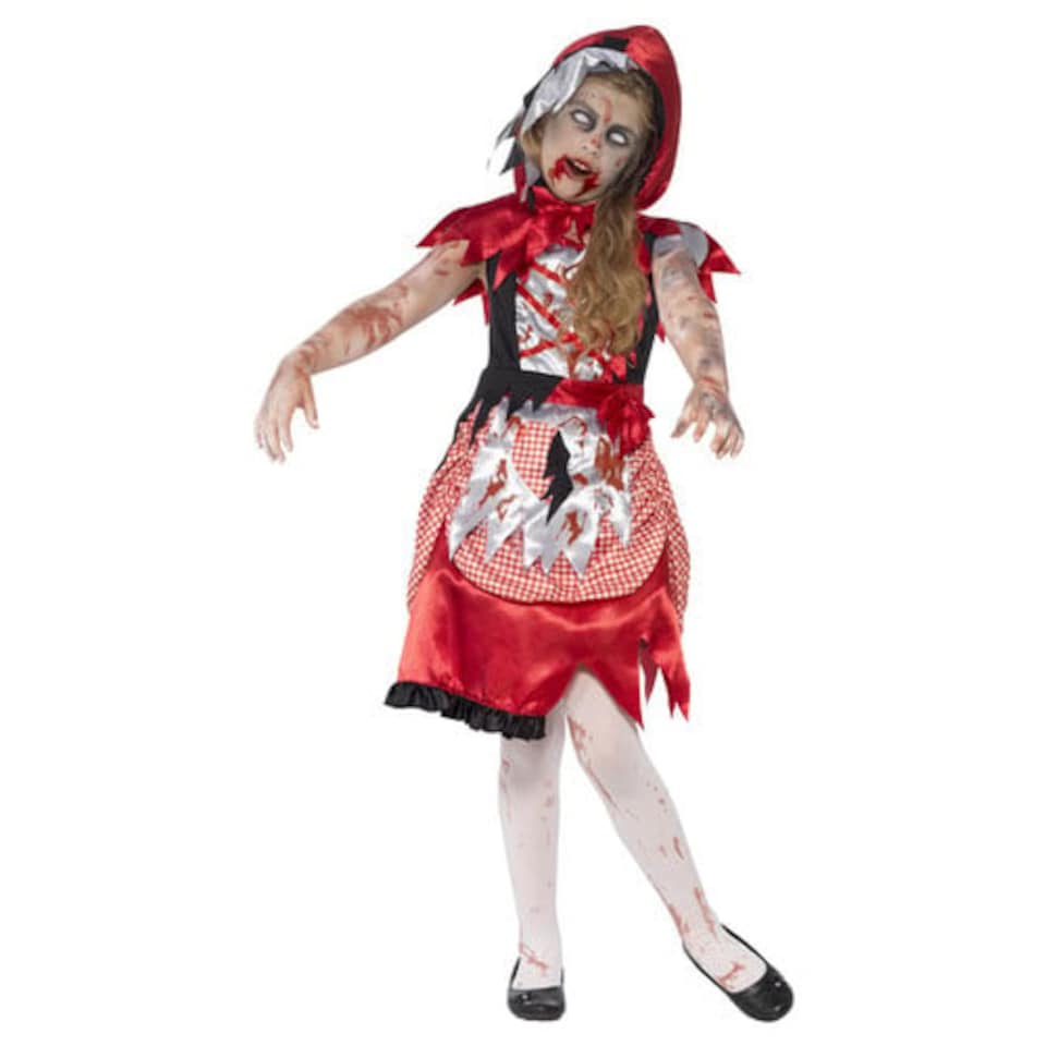 image 1 of Zombie Miss Hood Girls Fancy Dress Costume Kids Small - Age 4-6