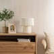 image 3 of ValueLights White Origami Bedside Table Lamp with Paper Fold Pleated Lampshade - Bulb Included