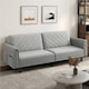 image 2 of Yaheetech Fabric 3-Seater Sofa Bed for Limited Space Grey | Light Grey