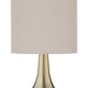 image 4 of Set of 2 Romana - Antique Brass Touch Table Lamp with Linen Shades