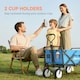 image 8 of Outsunny Folding Outdoor Storage Trolley Cart Bag Telescopic Handle Brakes Blue