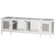 image 1 of PawHut Rabbit Hutch, Guinea Pig Cage w/ Slide Out Tray & Bunny Run, Grey